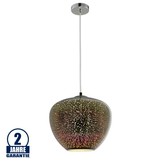3D Glas Pendelleuchte Chromfarben Feuerwerk D290 E27
