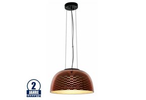 3D Glas Pendelleuchte Kupferfarben Mövenmuster D400 E27