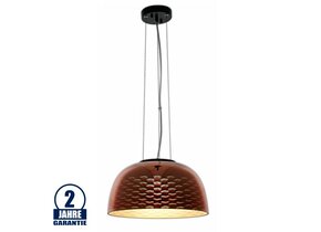 3D Glas Pendelleuchte Kupferfarben Mövenmuster D400 E27