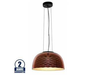3D Glas Pendelleuchte Kupferfarben Mövenmuster D400 E27