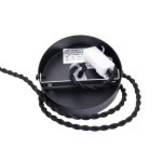 3D Glas Pendelleuchte Chromfarben Kreismuster D400 E27