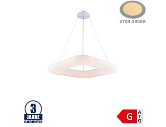 38W LED Pendelleuchte Quadratisch 3000K Weiß