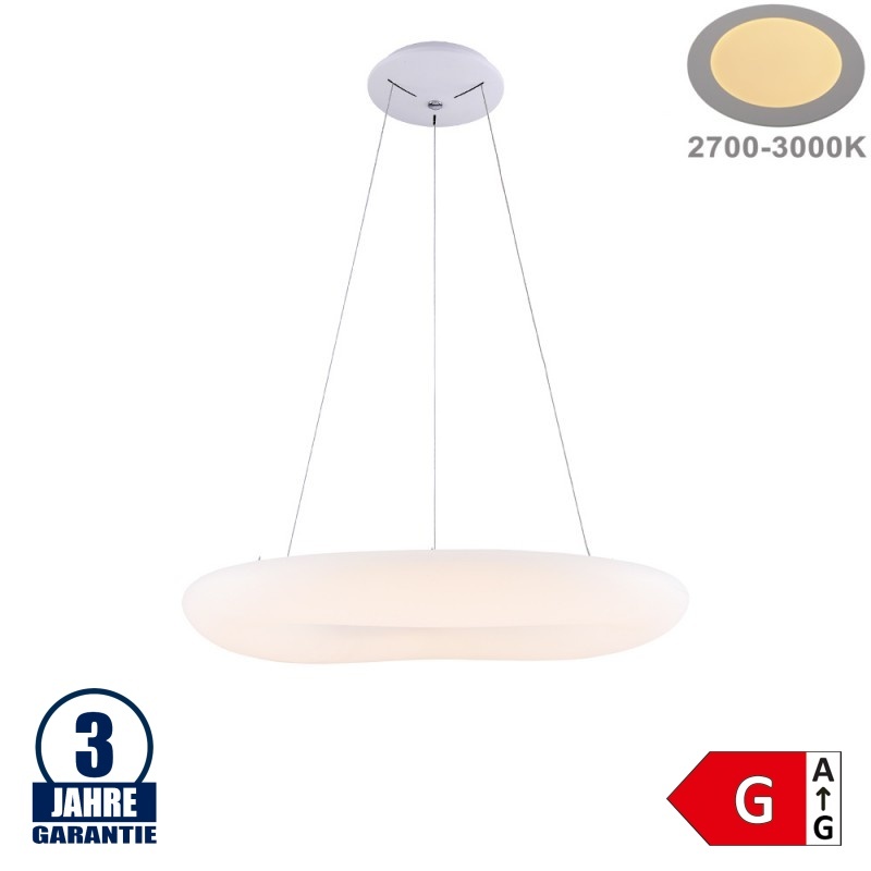 50W LED Pendelleuchte Rund 3000K Weiß