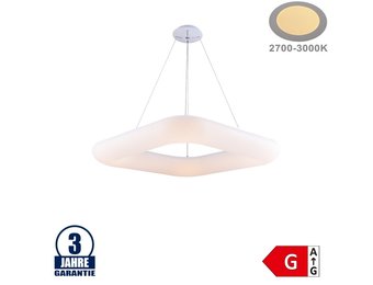 50W LED Pendelleuchte Quadratisch 3000K Weiß