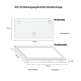 3W LED Notausgangsleuchte Wandmontage 3.6V 1200mAh Ni-Cd