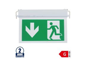 2W LED Notausgangsleuchte Einbaumontage 3.6V 900mAh Ni-Cd Akku