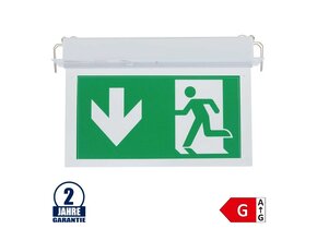 2W LED Notausgangsleuchte Einbaumontage 3.6V 900mAh Ni-Cd Akku