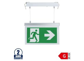 2W LED Notausgangsleuchte Seilabhängung Kunststoff 3.6V 900mAh Ni-Cd Akku