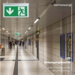 2W LED Notausgangsleuchte Seilabhängung Aluminium 3.6V 900mAh Ni-Cd Akku