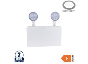 LED Notleuchte 2-flammig 3.6V 1800mAh mit Selbsttest