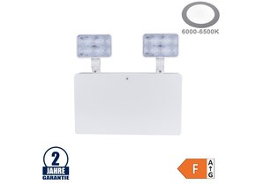 LED Notleuchte 2-flammig 3.6V 3000mAh mit Selbsttest