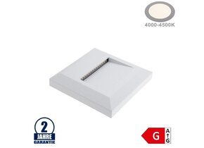 2W LED Treppenleuchte Quadratisch Weiß Neutralweiß