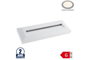 3W LED Treppenleuchte Rechteckig Weiß Neutralweiß