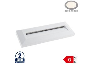 3W LED Treppenleuchte Rechteckig Weiß Neutralweiß