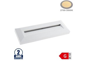 3W LED Treppenleuchte Rechteckig Weiß Warmweiß