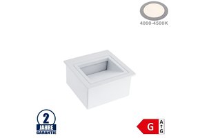 3W LED Treppenleuchte Einbau Quadratisch Weiß Neutralweiß 70lm
