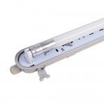 9W LED Feuchtraum/-Wannenleuchte inkl. Röhre SET 60cm einflammig IP65 Neutralweiß