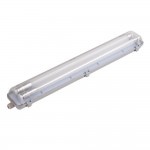 18W LED Feuchtraum/-Wannenleuchte inkl. Röhren SET 60cm zweiflammig IP65 Neutralweiß