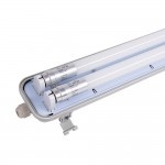 18W LED Feuchtraum/-Wannenleuchte inkl. Röhren SET 60cm zweiflammig IP65 Neutralweiß