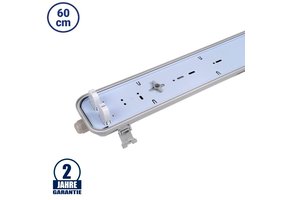 T8 LED Wannenleuchte für 60 cm 2 Röhren IP65
