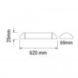 20W LED Unterbauleuchte 60cm Neutralweiß