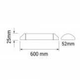 20W LED Unterbauleuchte 60cm Kaltweiß IP65