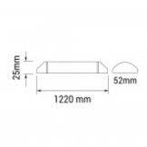 40W LED Unterbauleuchte 120cm Neutralweiß IP65