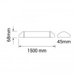 50W LED Unterbauleuchte 150cm Neutralweiß IP65
