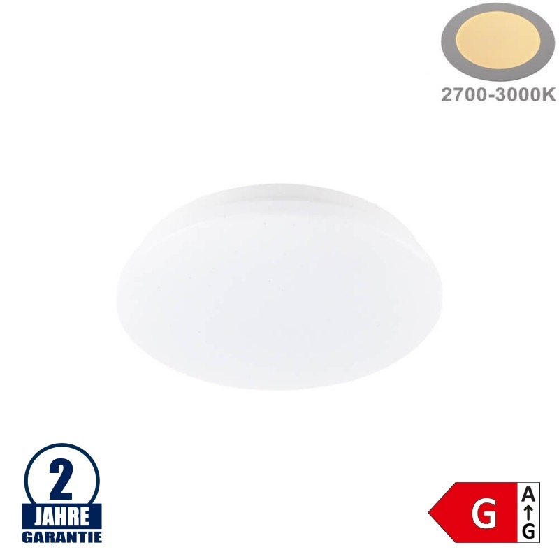 12W LED Deckenleuchte Kristall Warmweiß