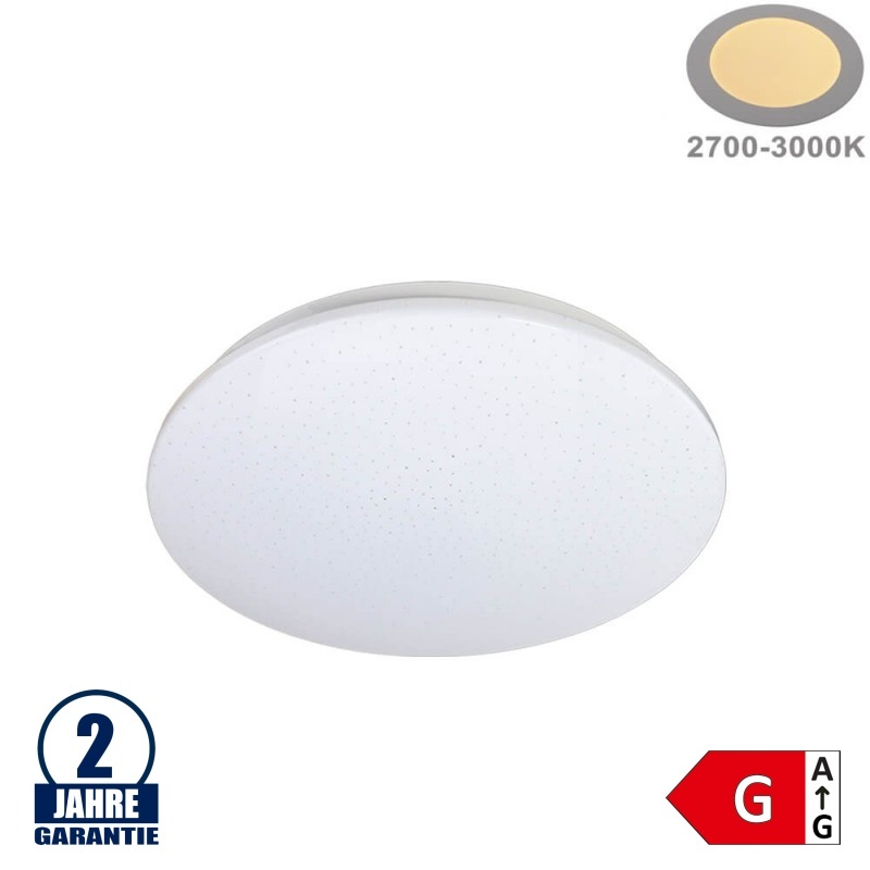 18W LED Deckenleuchte Kristall Warmweiß