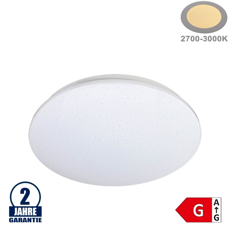 24W LED Deckenleuchte Kristall Warmweiß