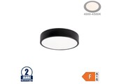 18W LED Deckenleuchte Rund Schwarz Neutralweiß
