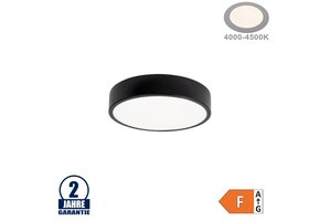 18W LED Deckenleuchte Rund Schwarz Neutralweiß