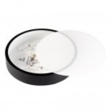 18W LED Deckenleuchte Rund Schwarz Warmweiß