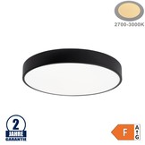 30W LED Deckenleuchte Rund Schwarz Warmweiß