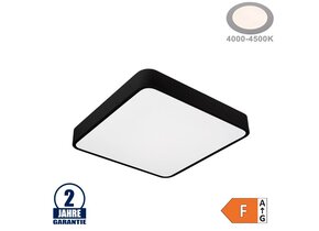 30W LED Deckenleuchte Quadratisch Schwarz Neutralweiß