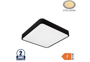 30W LED Deckenleuchte Quadratisch Schwarz Warmweiß