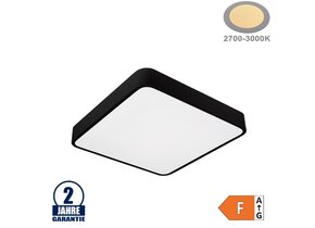 30W LED Deckenleuchte Quadratisch Schwarz Warmweiß
