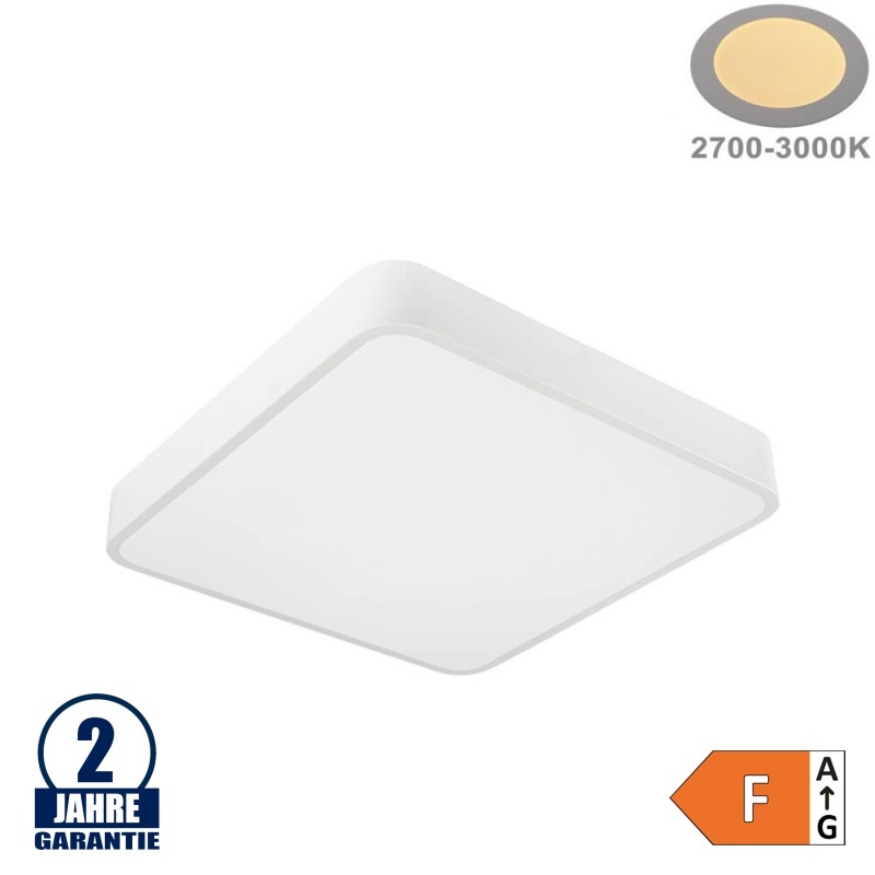 30W LED Deckenleuchte Quadratisch Weiß Warmweiß