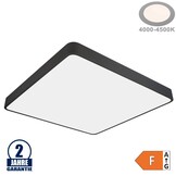 64W LED Deckenleuchte Quadratisch Schwarz Neutralweiß