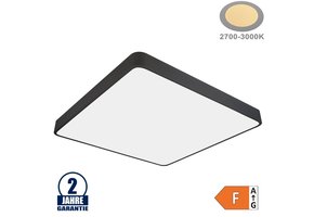 64W LED Deckenleuchte Quadratisch Schwarz Warmweiß