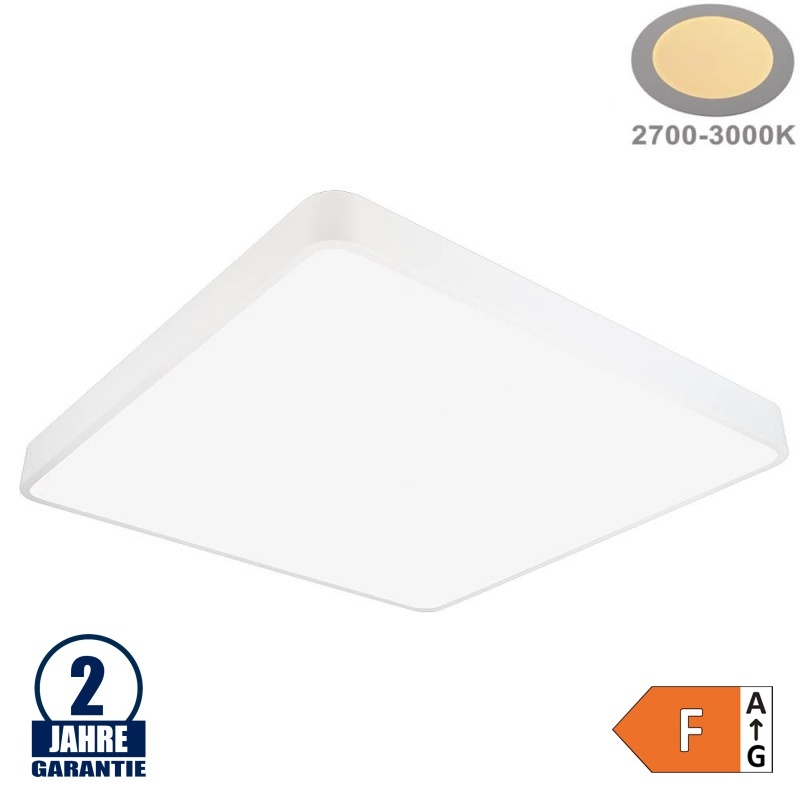 64W LED Deckenleuchte Quadratisch Weiß Warmweiß