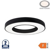 36W LED Deckenleuchte Design Rund Schwarz Neutralweiß