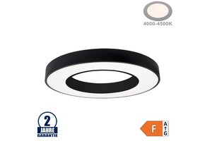 36W LED Deckenleuchte Design Rund Schwarz Neutralweiß