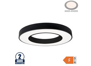 36W LED Deckenleuchte Design Rund Schwarz Neutralweiß