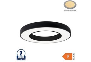 36W LED Deckenleuchte Design Rund Schwarz Warmweiß
