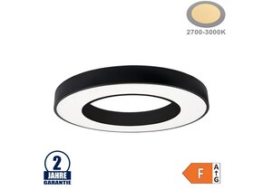 36W LED Deckenleuchte Design Rund Schwarz Warmweiß