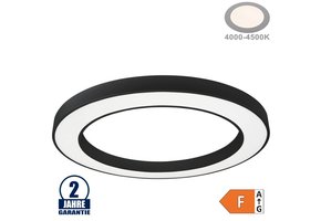 64W LED Deckenleuchte Design Rund Schwarz Neutralweiß