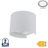 6W LED Wandleuchte Rund Up and Down Weiß IP54 Neutralweiß