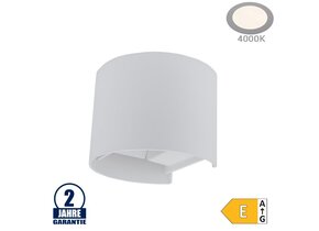 6W LED Wandleuchte Rund Up and Down Weiß IP54 Neutralweiß